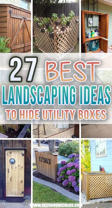 hiding electrical box in yard|how to hide utility boxes.